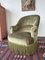 French Green Fringed Slipper Chair 5