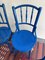 French Blue Bistro Chairs, Set of 4 6