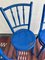 French Blue Bistro Chairs, Set of 4, Image 11