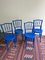 French Blue Bistro Chairs, Set of 4 1