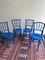 French Blue Bistro Chairs, Set of 4 4