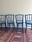 French Blue Bistro Chairs, Set of 4, Image 3