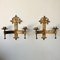 Hammered Wrought Iron Sconces, Set of 2 1