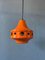 Small Orange Ceramic Pendant Lamp, West Germany, 1970s 1