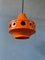 Small Orange Ceramic Pendant Lamp, West Germany, 1970s 9