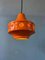 Small Orange Ceramic Pendant Lamp, West Germany, 1970s 8