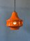 Small Orange Ceramic Pendant Lamp, West Germany, 1970s 3