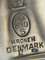 Decantador de cristal con soporte de cuello de plata, Dinamarca, años 60, Imagen 3