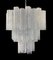 Großer dreistufiger Kronleuchter aus Muranoglas in Weißem Albaster, 1980er 4