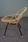 Dutch Rattan Lounge Chair with Armrests, 1960s 5