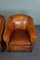 Art Deco Sheep Skin Armchairs with Black Piping, Set of 2 8