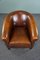 Sheep Leather Club Chair with Black Piping 6