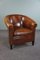 Sheep Leather Club Chair with Black Piping 1