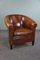 Sheep Leather Club Chair with Black Piping, Image 1