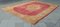 Antique Oushak Distressed Rug in Coral Red, 1900 1