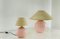 Vintage Glass Lamps in Murano Glass and Fabric from VeArt, 1980s, Set of 2 1