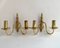 Wall Sconces in Gilt Brass from Massive Lighting, Belgium, 1980s, Set of 2, Image 3