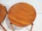 Round Teak Tray Tables attributed to Jens Harald Quistgaard, 1960s, Set of 2 4