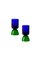 Tequila Set aus Blauem Glas von Natalia Criado, 2er Set 1