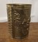 Arts and Crafts Waste Paper Basket in Embossed Brass, 1930s 4