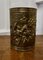 Arts and Crafts Waste Paper Basket in Embossed Brass, 1930s 6