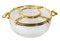 Italian Caviar Serving Bowl Set in Cut Crystal and Gilt Metal, 1970s, Image 1