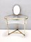Vintage Vanity Table in Glass and Brass by Luigi Brusotti, 1940s, Image 1