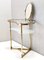 Vintage Vanity Table in Glass and Brass by Luigi Brusotti, 1940s 2