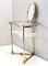 Vintage Vanity Table in Glass and Brass by Luigi Brusotti, 1940s, Image 2