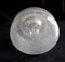 Vintage Ceiling Lamp with Ice Glass Screen, 1970s, Image 1