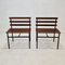 Chairs or Benches in Teak, Italy, 1960s, Set of 2 3