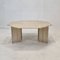 Table Basse Octogone en Travertin, Italie, 1980s 3