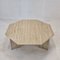 Italian Octagon Coffee Table in Travertine, 1980s 7