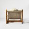 Belgian Brutalist Sling Lounge Chair in Pine and Sheepskin, 1970s 7