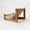 Belgian Brutalist Sling Lounge Chair in Pine and Sheepskin, 1970s 8