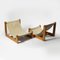 Belgian Brutalist Sling Lounge Chair in Pine and Sheepskin, 1970s 9