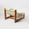 Belgian Brutalist Sling Lounge Chair in Pine and Sheepskin, 1970s 11