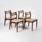 Danish Dining Chairs in Teak and Leather, 1960s, Set of 4 1