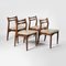 Danish Dining Chairs in Teak and Leather, 1960s, Set of 4, Image 1