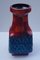 Red and Blue Lava Vase from Bay, 1960s 3