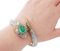 Rose Gold and Silver Snake Bracelet with Emeralds, Stones and Diamonds, 1950s, Image 6