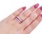 18 Karat White Gold Band Ring with Rubies and Diamonds, 1980s 5