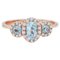 Bague Moderne en Or Rose 18 Carats avec Topazes et Diamants 1