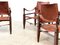 Vintage Leather Safari Chairs 4