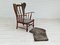 Vintage Danish Chair in Sheepskin and Oak, 1960s, Image 10