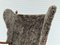 Silla danesa vintage de piel de oveja y roble, años 60, Imagen 5