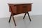 Vintage Danish Rosewood Sewing Table with Tilting Drawer, 1960s 1