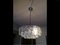 Lámpara colgante alemana Mid-Century grande de metal cromado y cristal de Kinkeldey, años 70, Imagen 6