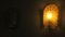 Lampade da parete in vetro di Murano dorato con cornice in ottone, Italia, anni '70, set di 2, Immagine 3