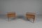 Mid-Century Modern Nightstands with Glass Top, Set of 2 6